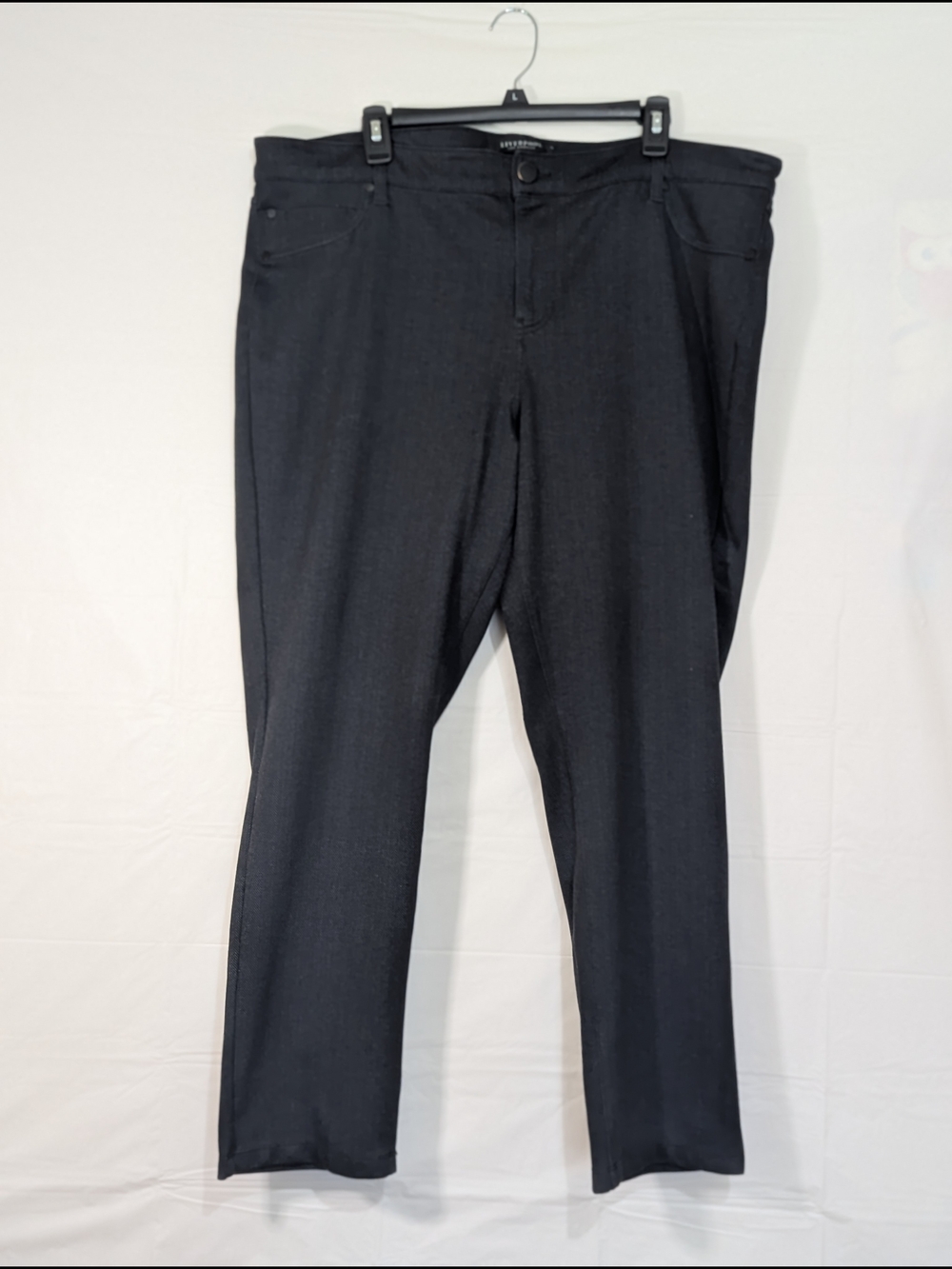 Liverpool Los Angeles Women's 20W Black Straight Leg Jeans Stretch Career Workwe